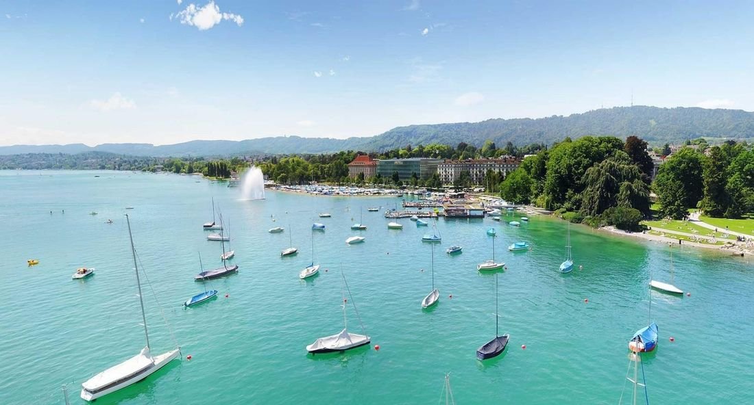 Zurich lakefront, Switzerland